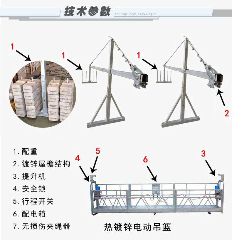 鍍鋅電動(dòng)吊籃